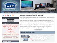 Tablet Screenshot of aarauctions.com